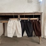 Baby Pants Supplier - Corduroy Suspenders Shorts