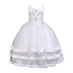 Princess Dress Supplier - Disk Flower Satin Stripe