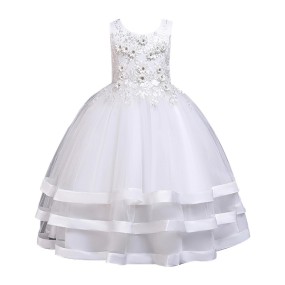 Princess Dress Supplier - Disk Flower Satin Stripe