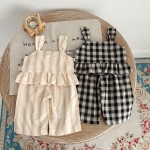 Baby Clothing Factory - Summer Plaid Vest Set