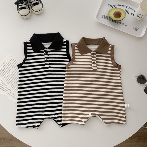 Baby Romper Factory - Lapel Sleeveless Vest