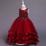 Princess Dress Supplier - Disk Flower Satin Stripe
