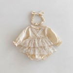Baby Romper Supplier - Mesh Ruffled Trim Triangle