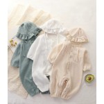 Baby Romper Manufacturer - Long Style Gauze Solid
