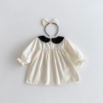 Baby Dress Factory - Long Sleeve Turn Down Collar