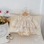 Baby Romper Supplier - Mesh Ruffled Trim Triangle