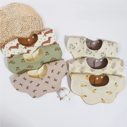 Baby Bibs Set Factory - 100% Cotton Double-Layer Floral