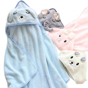 Kids Bath Towel Factory - In Stock Animal Design Velvet