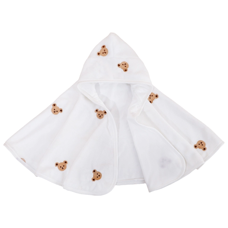 Infant Cloak Factory - Autumn Winter Coral Velvet Embroidered