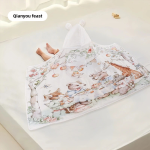 Children's Poncho Manufacturer - Printed Coral Velvet Rabbit Ear