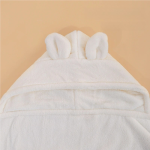 Children's Poncho Manufacturer - Printed Coral Velvet Rabbit Ear