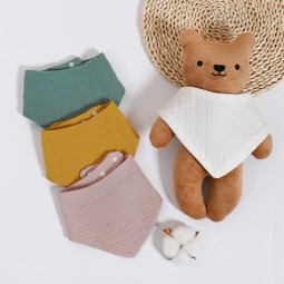 Triangular Drool Bibs Factory - 100% Organic Ultra-Soft Solid