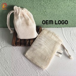 Mesh Bag Manufacturer - Custom Logo Organic Cotton Drawstring