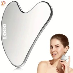 Gua Sha Tool Supplier - OEM Logo Stainless Steel Heart