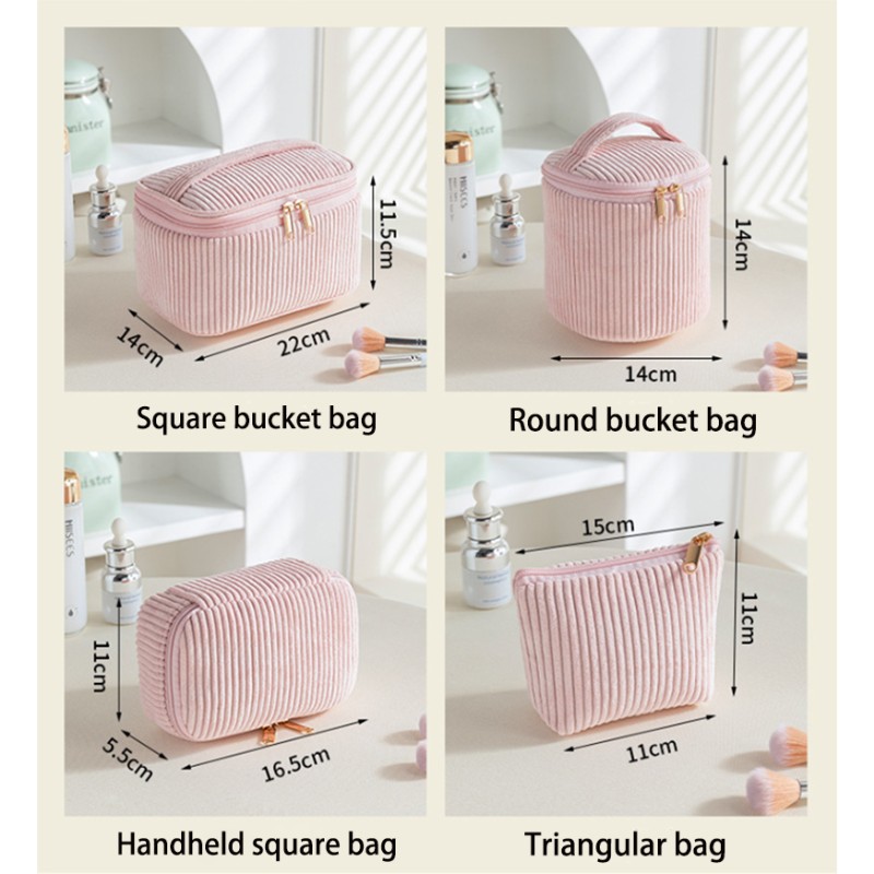 Cosmetic Bag Factory - Washable Foldable Corduroy Pouch