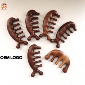 Scalp Massager Factory - Custom Logo Wooden Gua Sha Brush