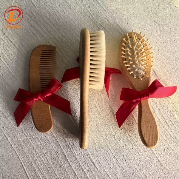 Baby Brush Set Factory - Soft Bristle Goat Hair Comb