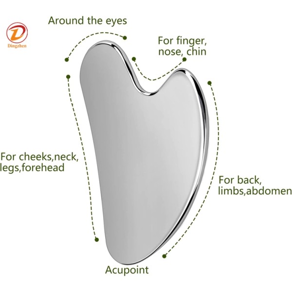 Steel Gua Sha Supplier - OEM LOGO Self Care Facial Tool