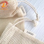 Mesh Bag Manufacturer - Custom Logo Organic Cotton Drawstring