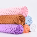 Plush Fabric Supplier - 100% Polyester Soft Minky Dot