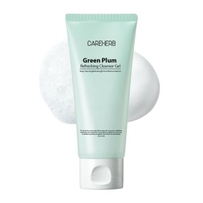 Organic Green Plum Refreshing Cleanser Gel Deep Pore Cleaning Gel for Face Daily Use Skin Care Product Set