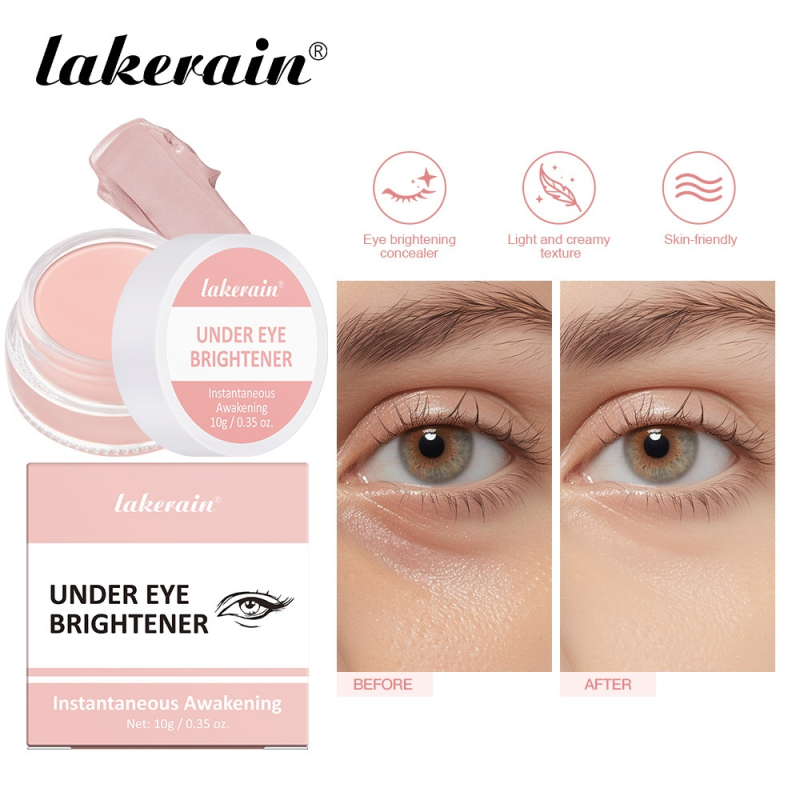 Wholesale Lakerain Mineral-Based Eye Brightening Cream Concealer Covers Dark Circles Brightens Skin Tone Cross-Border