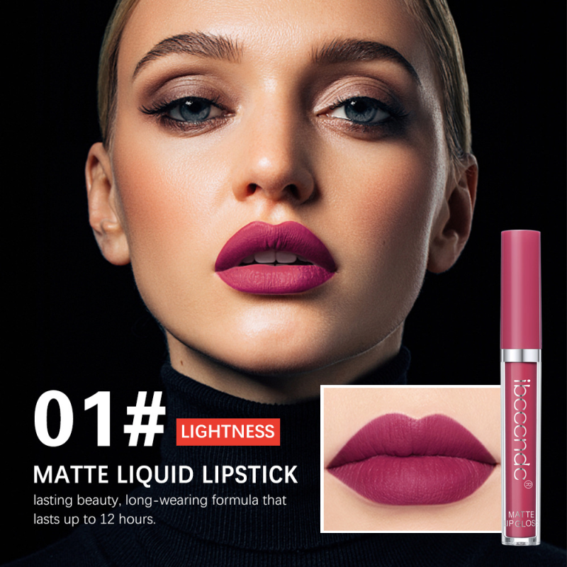 12 Colors Matte Long-Lasting Waterproof Non-Fading Non-Stick Gel Lip Gloss Mineral Lipstick for Cross-Border Use