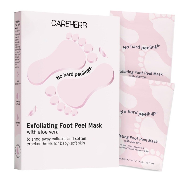 Best Seller Aloe Vera and Glycolic Acid Foot Mask Exfoliating Moisturizing Care for Heels Removes Dead Skin