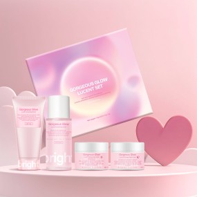 Private Label Lucent Boosting Skin Care Set Soothing Acne Marks Fade Dark Spots Brightening Moisturizing for Gorgeous Glow Face