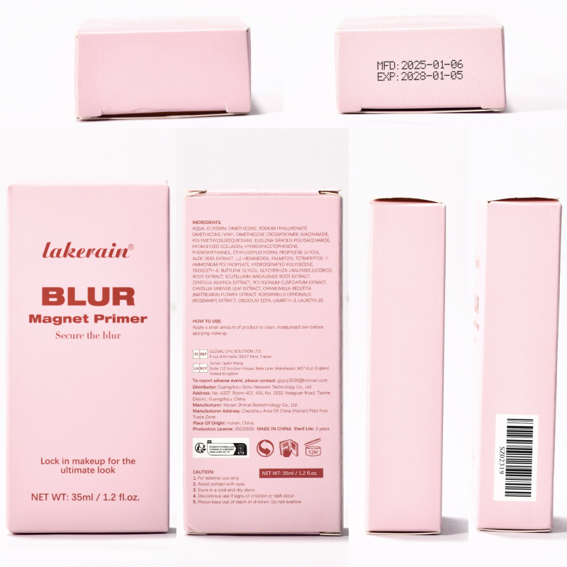 Lakerain Matte Makeup Primer Cross-Border Facial Pore Concealer Soft Focus Mineral Cream for Skin Tone Ready for Sale