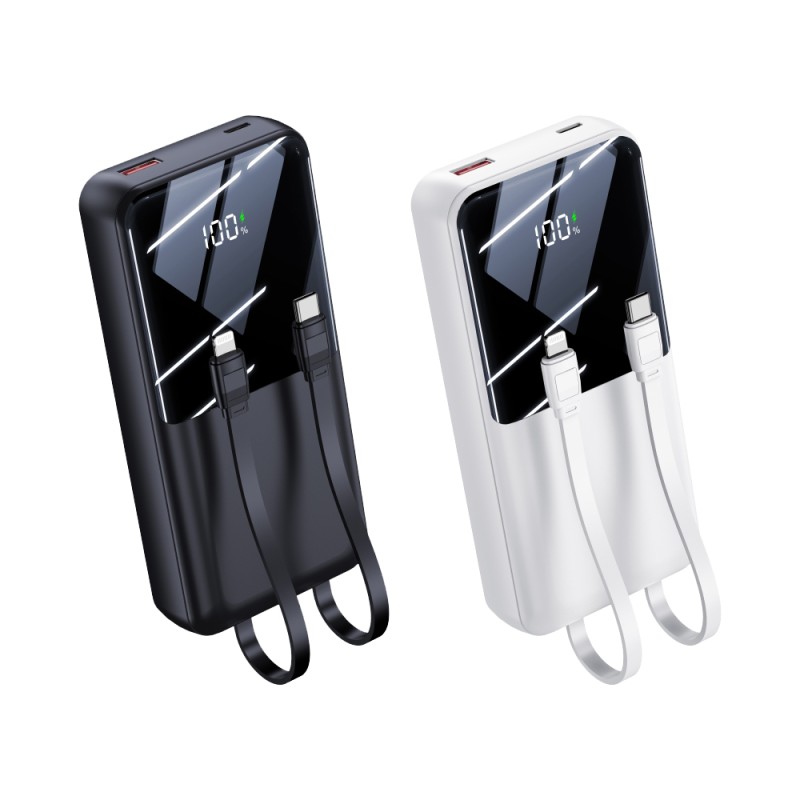 Power Bank Supplier - Custom 20000mAh PD22.5W Dual Cable 3C