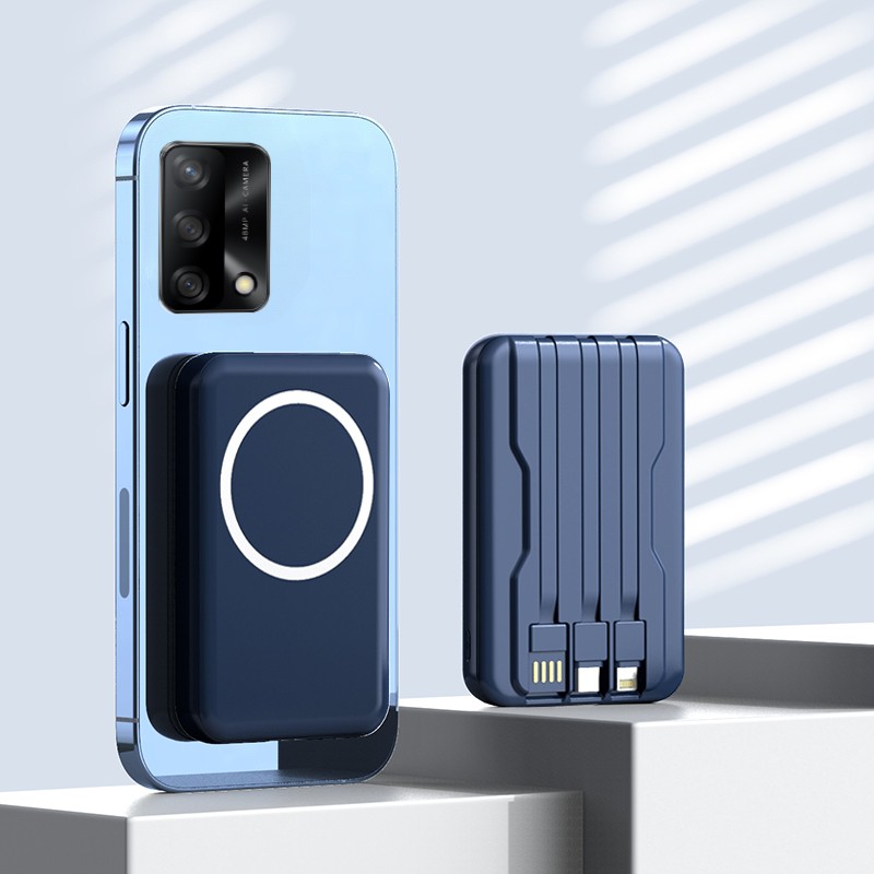 Power Bank Manufacturer - OEM 10000mAh Built-in Cable Magnetic