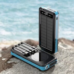 Power Bank Manufacturer - OEM Solar Panel Case Built-in Cable