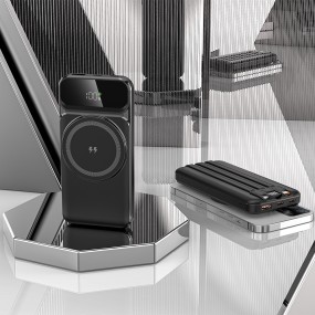 Power Bank Factory - Bulk PD22.5W Magnetic Wireless Built-in Cable