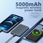 Power Bank Supplier - Custom 5000mAh Aluminum Alloy Magnetic Wireless
