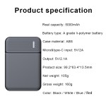 Power Bank Supplier - Custom 5000mAh Super Mini Li-Polymer