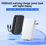 Power Bank Factory - Bulk 10000mAh Built-in Cable Wall Charger