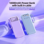 Power Bank Manufacturer - OEM 10000mAh Ultra Slim Built-in Cables