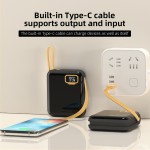 Power Bank Manufacturer - OEM 10000mAh Digital Display Built-in Cable