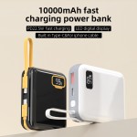 Power Bank Manufacturer - OEM 10000mAh Digital Display Built-in Cable