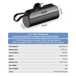 Power Bank Factory - Bulk 5000mAh Capsule Built-in Cable