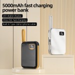Power Bank Supplier - Custom 5000mAh Mini Pocket Built-in Cable