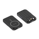 Power Bank Supplier - Custom 5000mAh Magnetic Wireless Built-in Cable