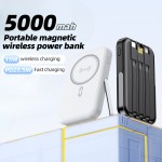 Power Bank Supplier - Custom 5000mAh Magnetic Wireless Built-in Cable