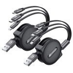 USB Cable Manufacturer - 3 in 1 Retractable Type C OEM