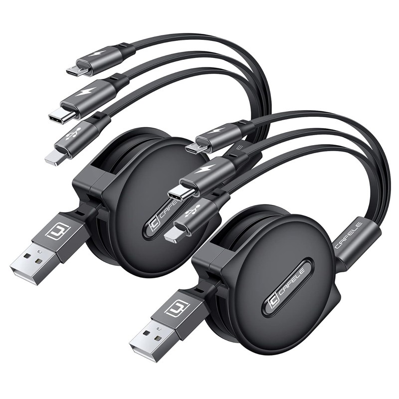 USB Cable Manufacturer - 3 in 1 Retractable Type C OEM