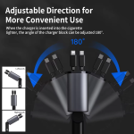 Car Charger Factory - 4 in 1 60W Retractable OEM