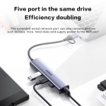 USB Hub Ethernet Adapter Factory - 5 in 2 OEM