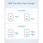 Wall Charger Manufacturer - 20W 2 in 1 Dual Port OEM
