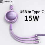 USB Cable Manufacturer - 105cm Retractable 3 in 1 OEM